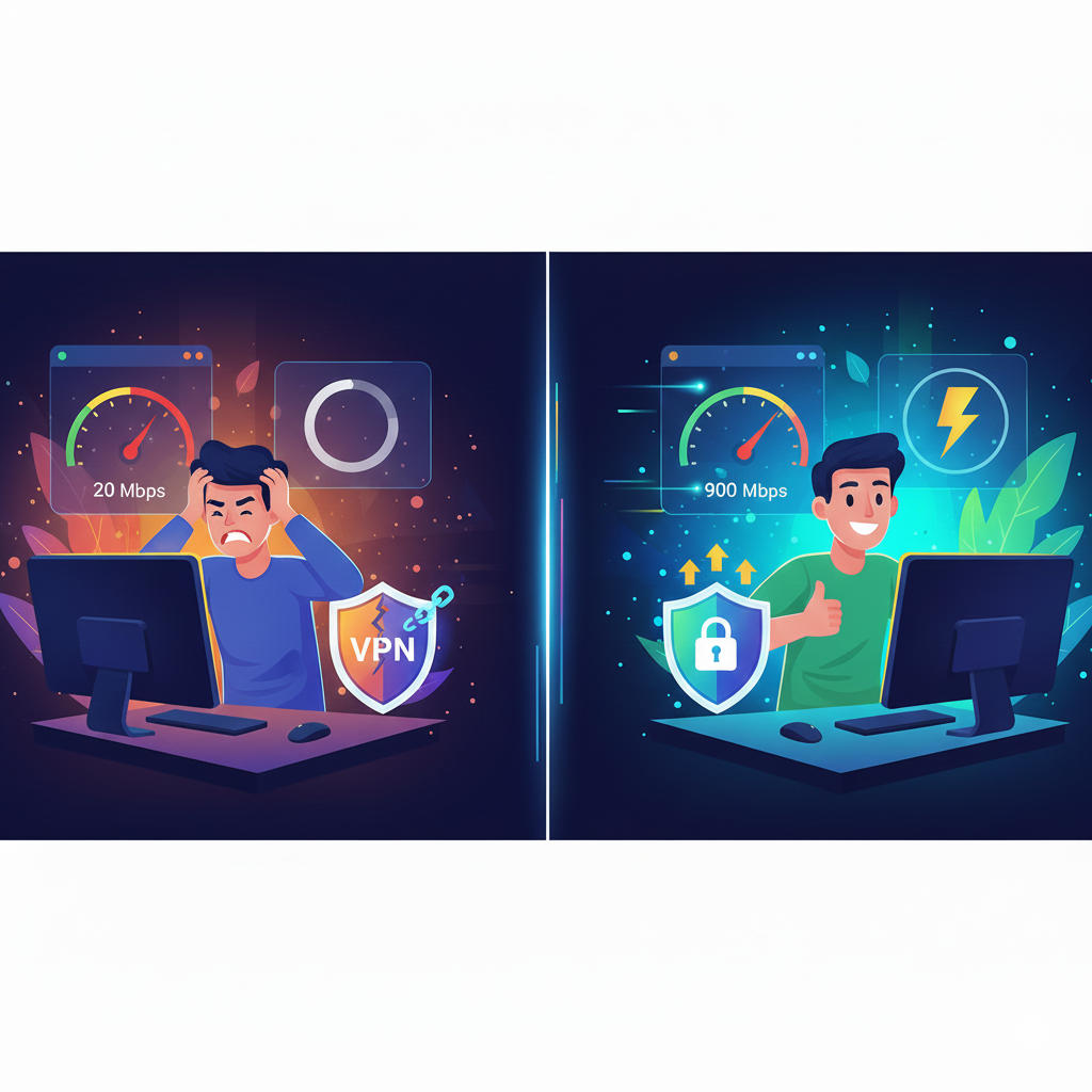 سرعت اینترنت با VPN